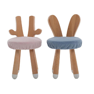 Стульчик LOONA soft furniture "Жирафик", розовый, с белыми пяточками